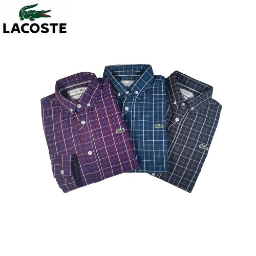 Áo Sơ Mi Cotton Dài Tay Họa Tiết Kẻ Ô Vuông