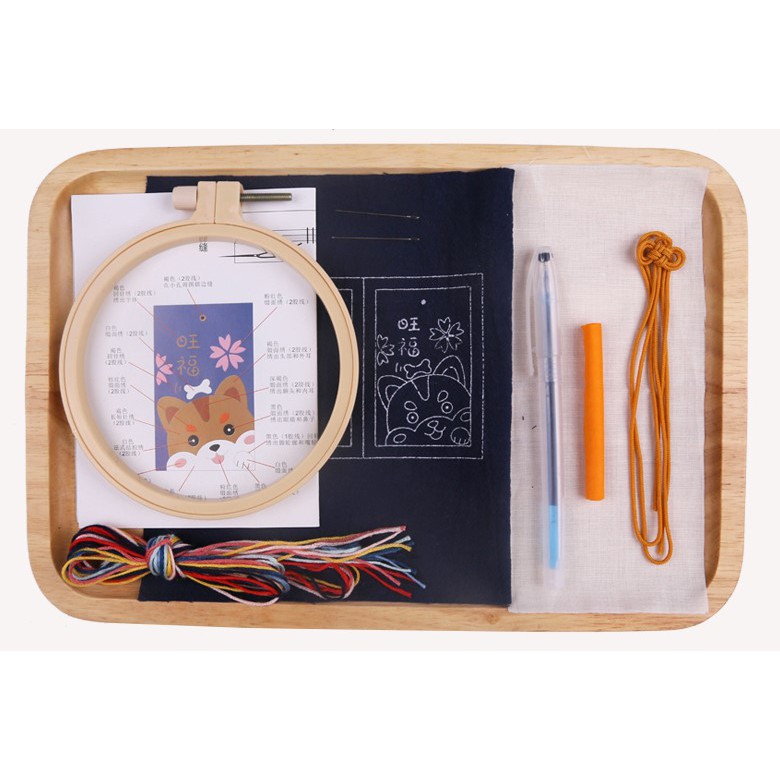 [ CÓ SẴN ] DIY / BỘ KIT THÊU TÚI OMAMORI HÌNH THÚ MẪU 4+5 &lt;3