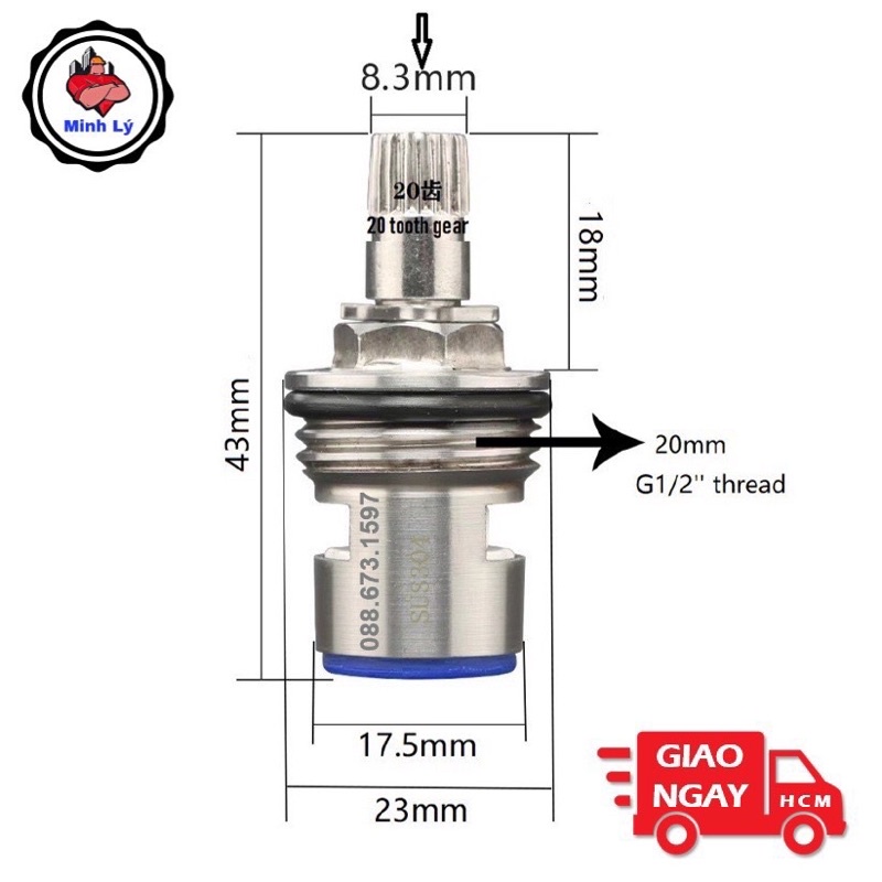 Ruột vòi nước, lõi vòi nước lạnh dùng cho vòi rửa chén inox 304,lavabo,củ inox 304