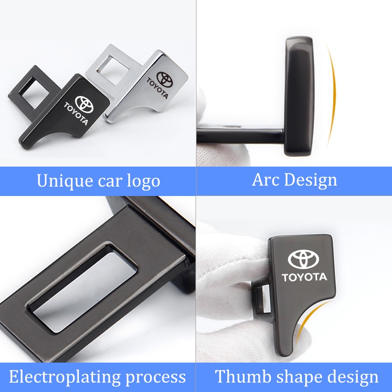 Phù Hợp Khóa Cài Dây An Toàn Vô Hình Đa Năng Cho Xe Hơi Toyota Vios Yaris Altis Camry Avanza