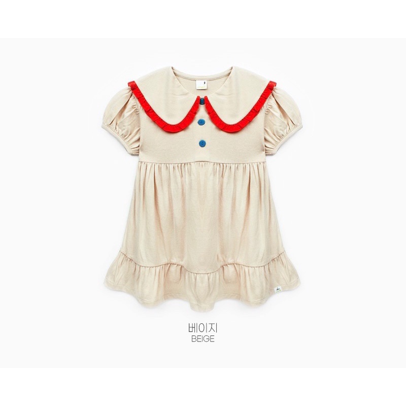 Váy cotton cổ sen babydoll-HÀNG SALE KO ĐỔI TRẢ