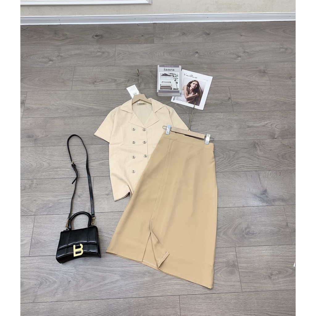 SET váy công sở áo cổ vest ulzzang cao cấp 💖 Set nữ công sở, đi chơi | BigBuy360 - bigbuy360.vn