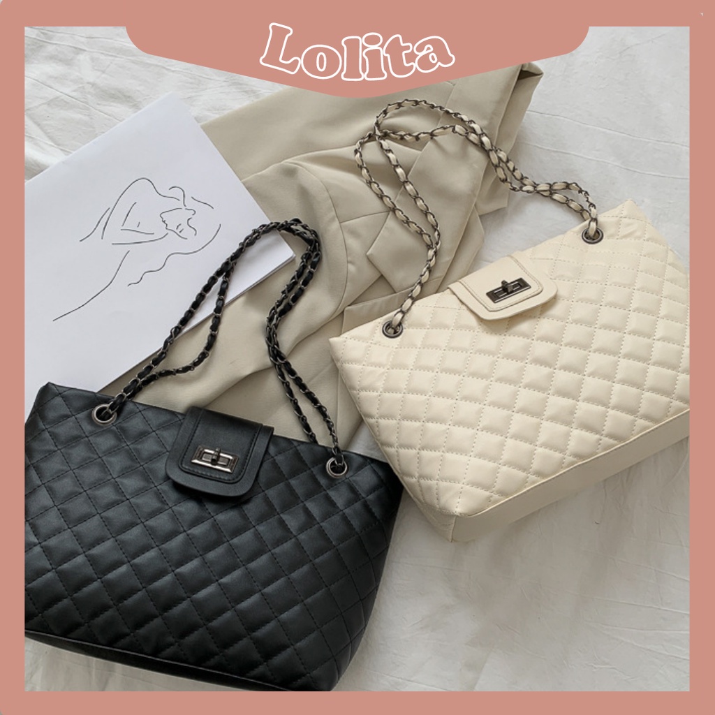 Túi xách tote da nữ bản to công sở basic LOLITA
