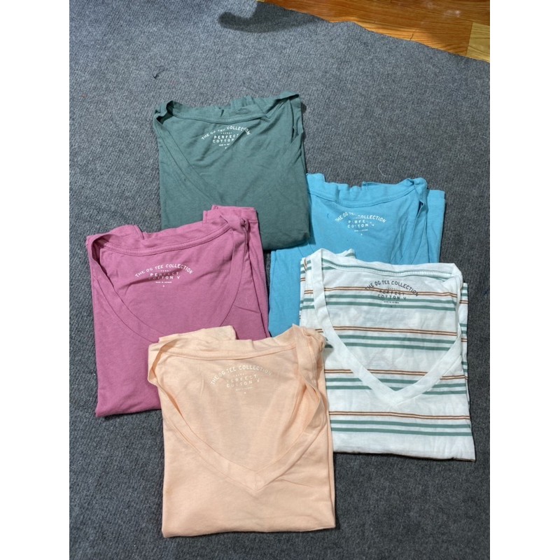 Set 2 Áo phông cotton cổ tim xuất xịn có BIGSIZE