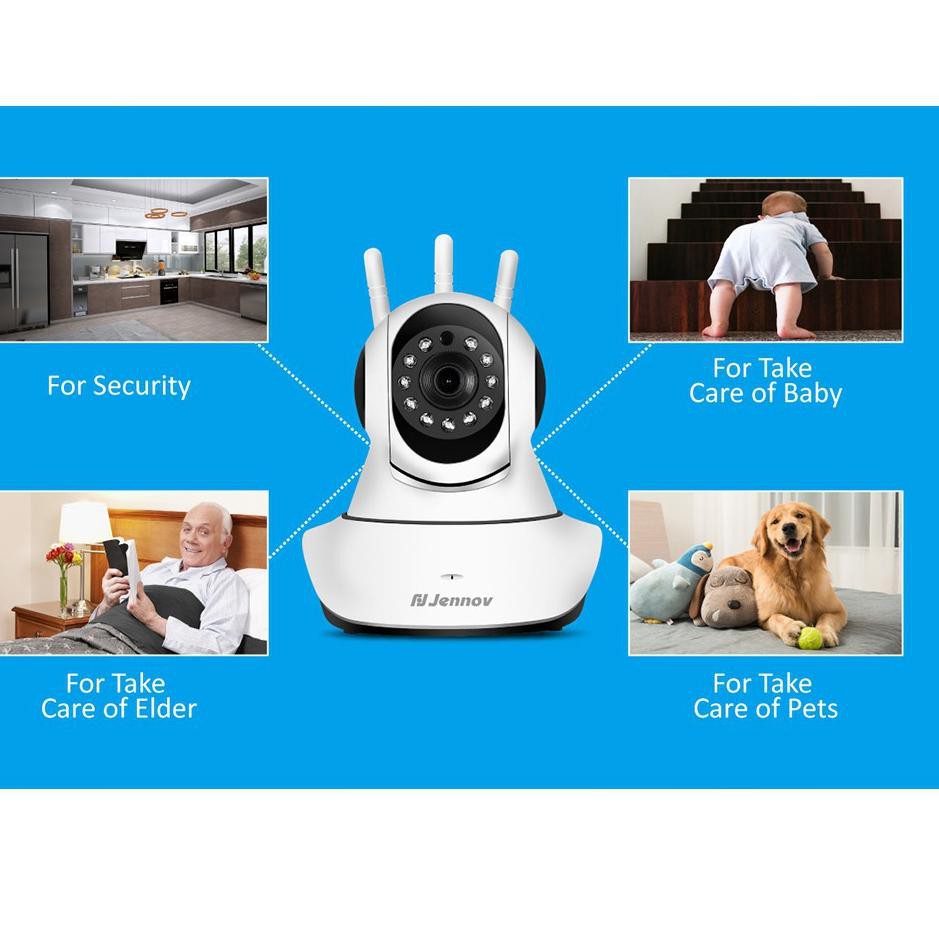 Bán chạy nhất ✺➔ Camera IP Wifi không dây HD 1080P 3 ăng ten