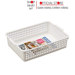 Khay Đựng Giấy A4 Có Tay Cầm Inomata Màu Trắng Nội Địa Nhật Bản