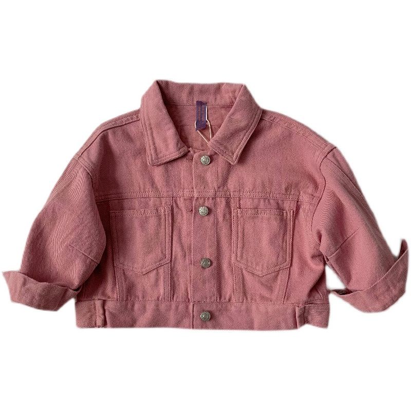 Áo Khoác Denim Mềm Mại Thời Trang Mùa Xuân Hàn Quốc 22 Màu Hồng Xinh Xắn Dành Cho Bé Trai Và Bé Gái