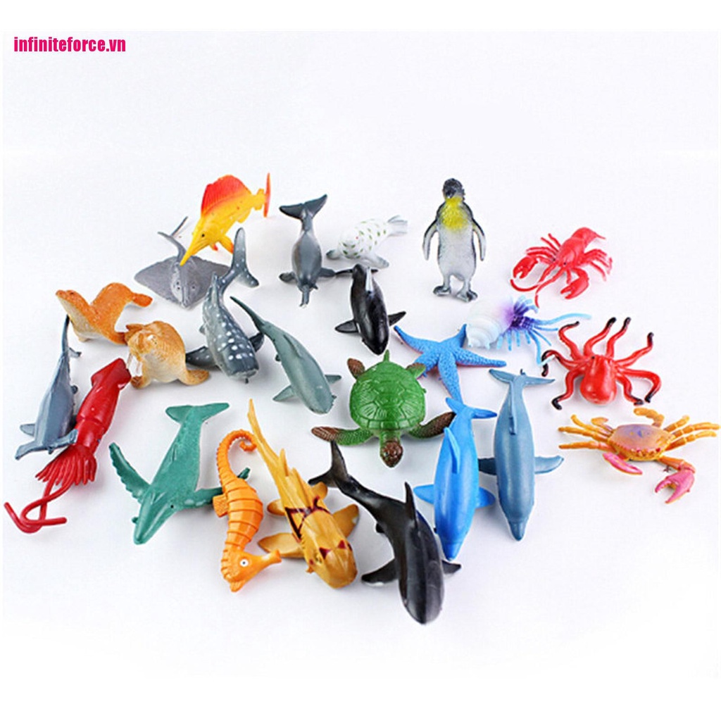 Set 24 Mô Hình Động Vật Biển Xinh Xắn