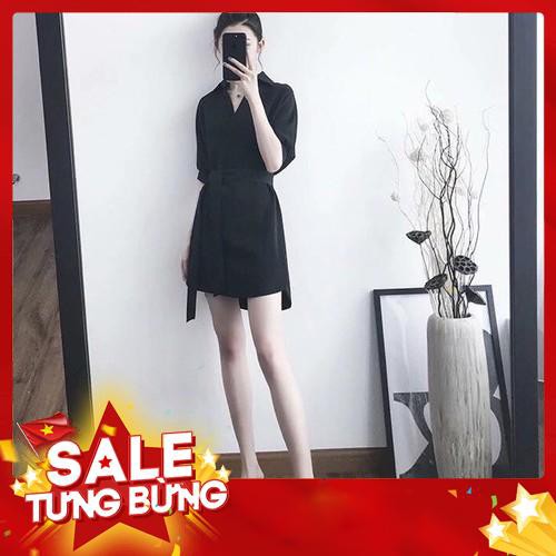 VÁY ĐẦM SUÔNG CHỮ A 2 VẠT CHÉO CỘT EO CÔNG SỞ HÀN QUỐC DÀI ĐẸP -Hàng nhập khẩu