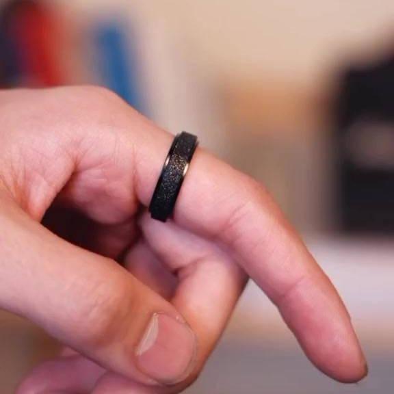 Nhẫn Nam Màu Bạc Đen Xích Ren Ring Đẹp Cao Cấp - Nhẫn Chất liệu Titan Không Gỉ - Ren Ring - Maxshopdoc