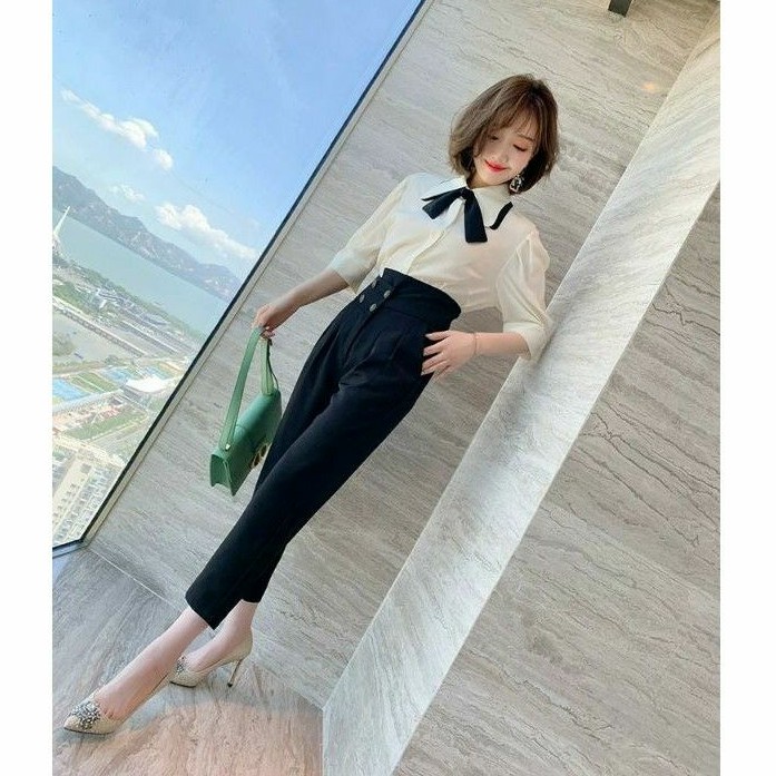 Hàng nhập - Set bộ nữ công sở, set bộ quần áo lưng cao