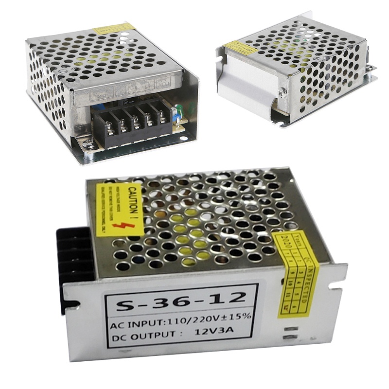 Bộ Chuyển Đổi Nguồn Điện AC 100-260V Sang DC 12V 3A 36W Cho Dây Đèn LED