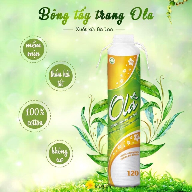 Bông tẩy trang Ola 150 miếng Cotton Pads