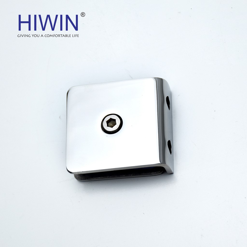 Kẹp cabin tắm 0 độ kính - tường cạnh thẳng bo góc Hiwin FC-085 mặt gương