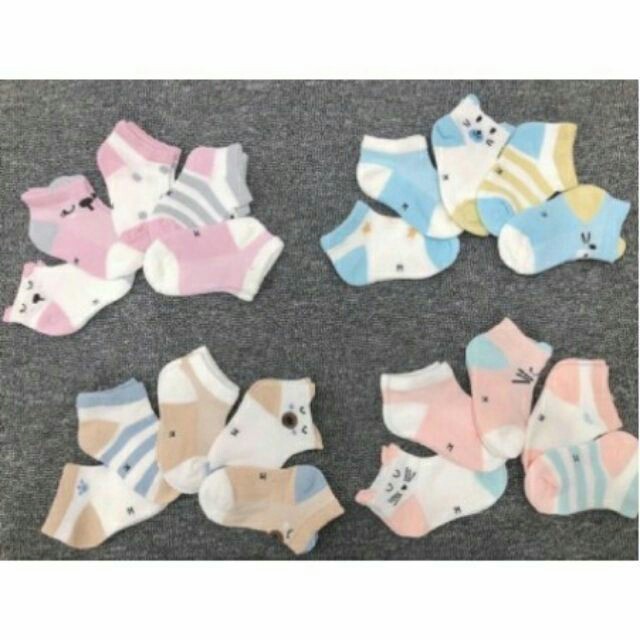 [Lẻ = Sỉ] Sét 5 đôi tất lưới cổ thấp Kid's Socks