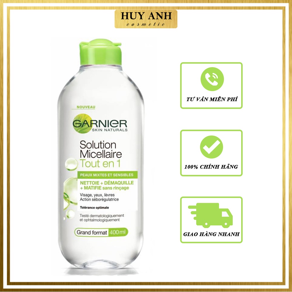 Nước tẩy trang Garnier không cồn cho da dầu mụn da nhạy cảm của Đức Pháp 400ml | BigBuy360 - bigbuy360.vn