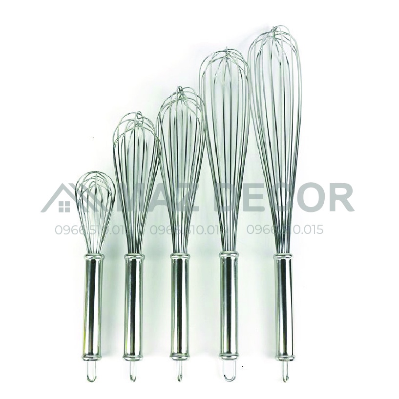 Dụng cụ Phới lồng đánh trứng trộn bột trà chanh làm bánh inox 304 dày dặn cao cấp đẹp