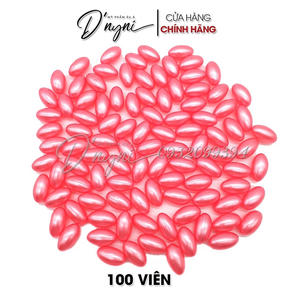 Gói 100 Viên Vitamin E Hồng Dầu Cá Dưỡng Da Dưỡng Tóc