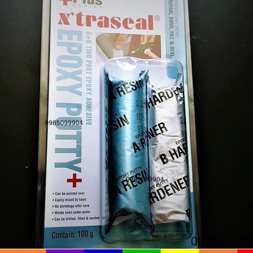 Keo dán kết dính dạng Keo nhồi dán đa năng - chống rò rỉ  X’traseal  Epoxy putty |  AB 2 thành phần