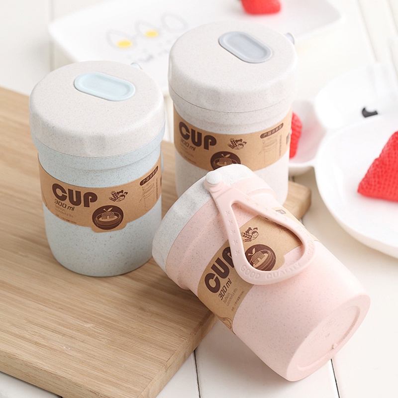 Hộp Đựng Thức Ăn Bằng Lúa Mạch Có Nắp Đậy Nhỏ Gọn Có Thể Bỏ Lò Vi Sóng