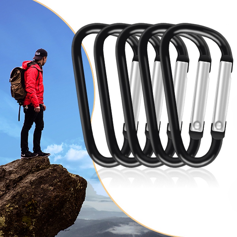 Set 10 Móc Khóa Carabiner Bằng Nhôm Đa Năng Tiện Dụng