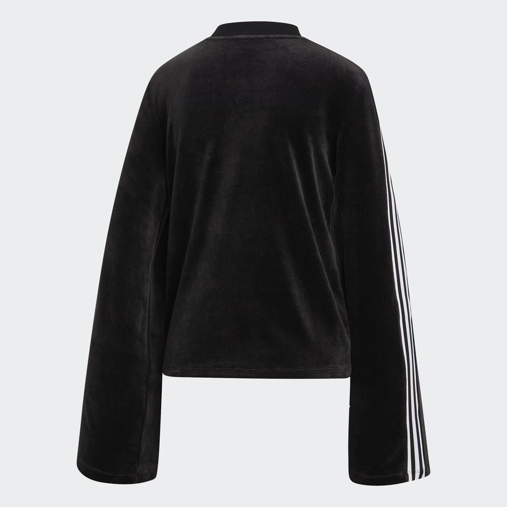 Áo Nỉ adidas ORIGINALS nhung tay xòe Nữ Màu đen ED4752 | BigBuy360 - bigbuy360.vn