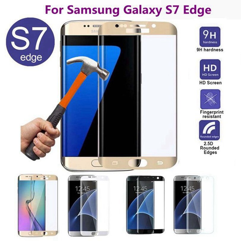Kính Cường Lực Bảo Vệ Màn Hình Cong 3d Cho Samsung Galaxy S7 Edge