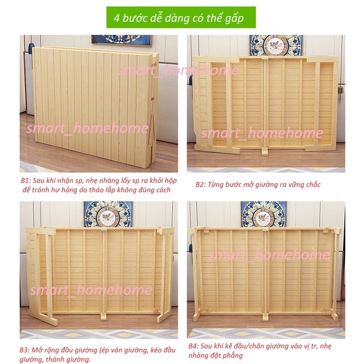 Giường gấp đủ kích thước cho người độc thân nghỉ trưa, giường ngủ trưa đơn giản hộ gia đình nhỏ smart_homehome RE0555