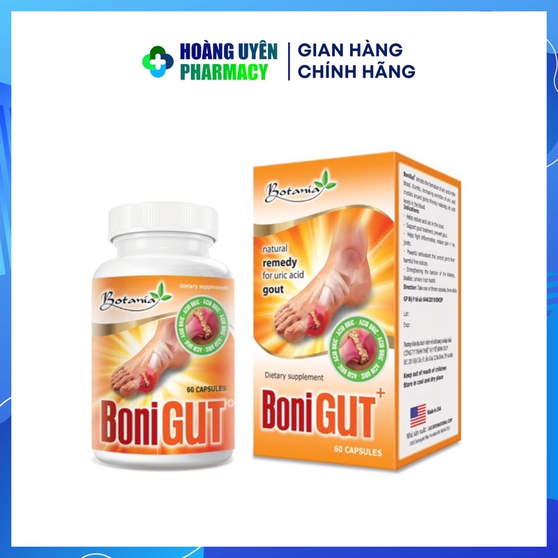 Bonigut - Hộp 60 viên - xua tan nỗi lo bệnh gout