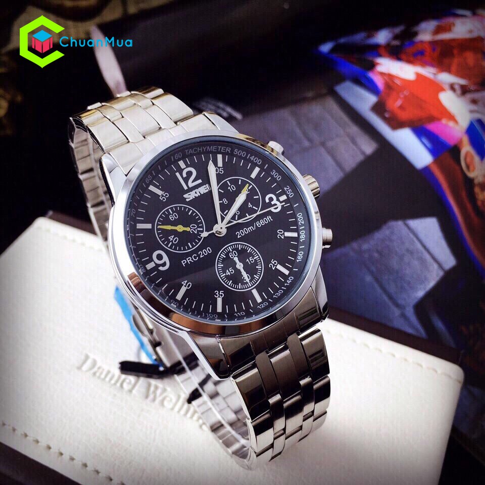 Đồng hồ Nam SKMEI 9070 ba số dây sắt DHA060 | BigBuy360 - bigbuy360.vn