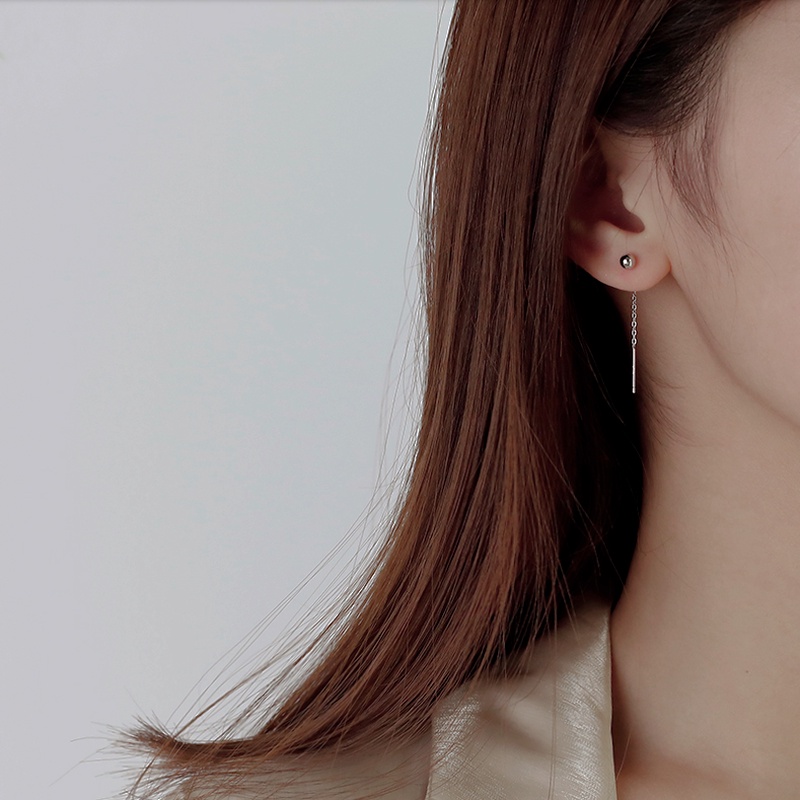 Khuyên tai WE FLOWER mạ bạc 925 thiết kế tua rua thời trang xinh xắn dành cho nữ