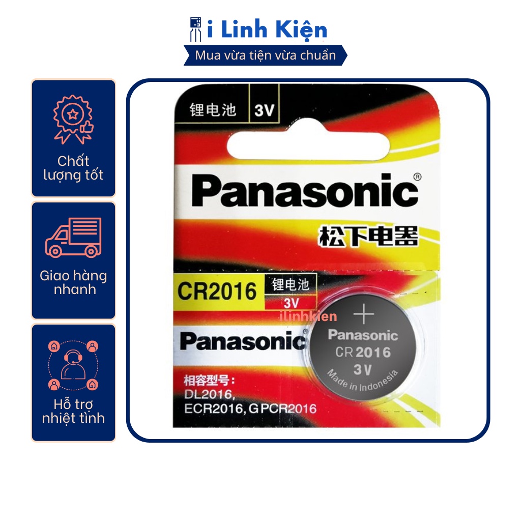 Pin CR2016 Panasonic chính hãng giá tốt