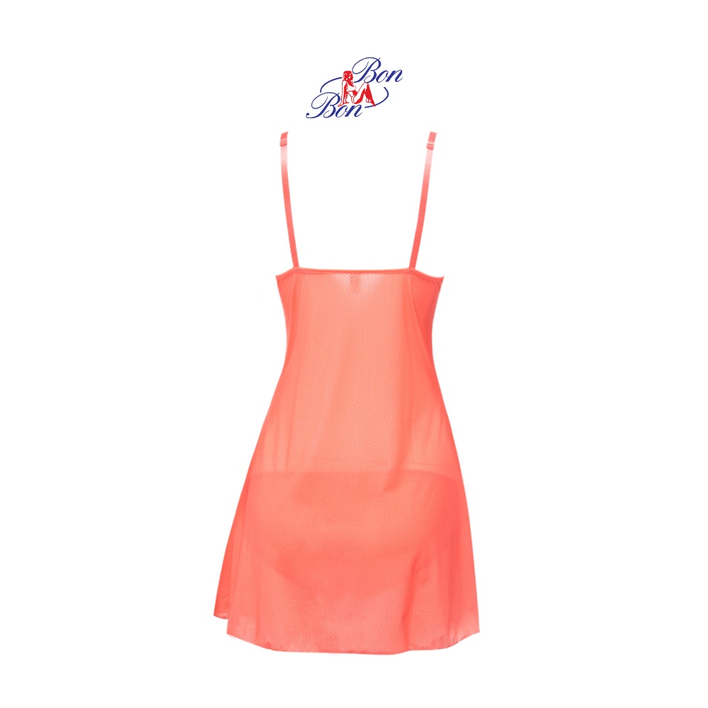 Đầm ngủ thun lưới, cổ chữ V xẻ sâu Bon Bon - IL9193