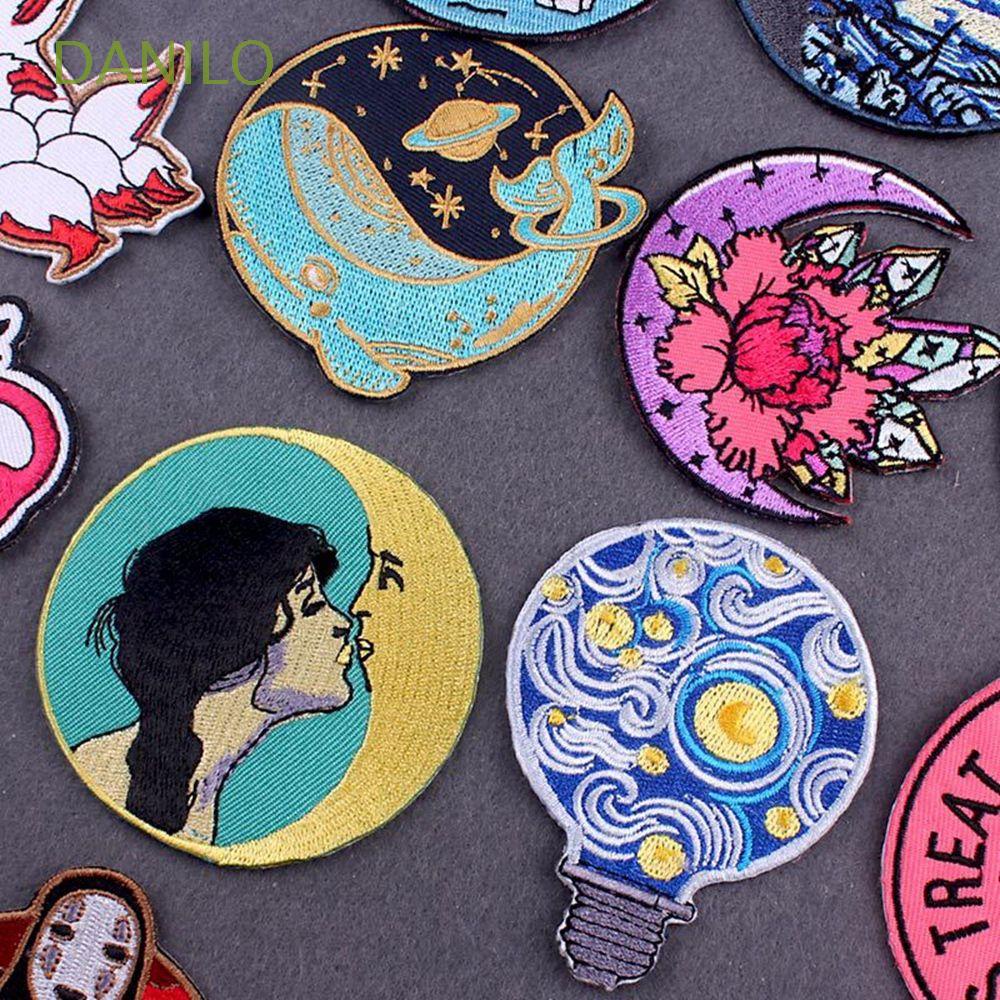 Miếng vá thêu trang trí quần áo hình tranh Van Gogh DIY
