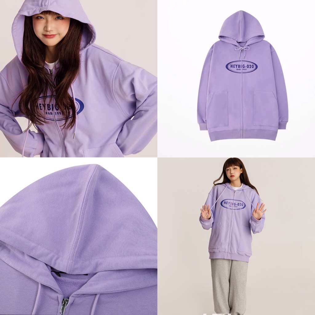 [ouni] Áo hoodie nelly heybig nỉ có sẵn