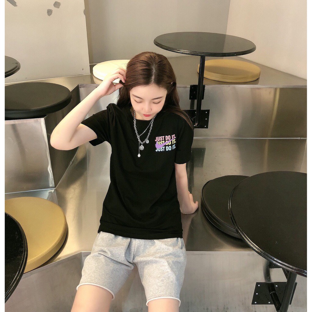 ℕ𝕀𝕂𝔼  just do it Áo thun nam/ áo phông nữ unisex chất cotton cao cấp