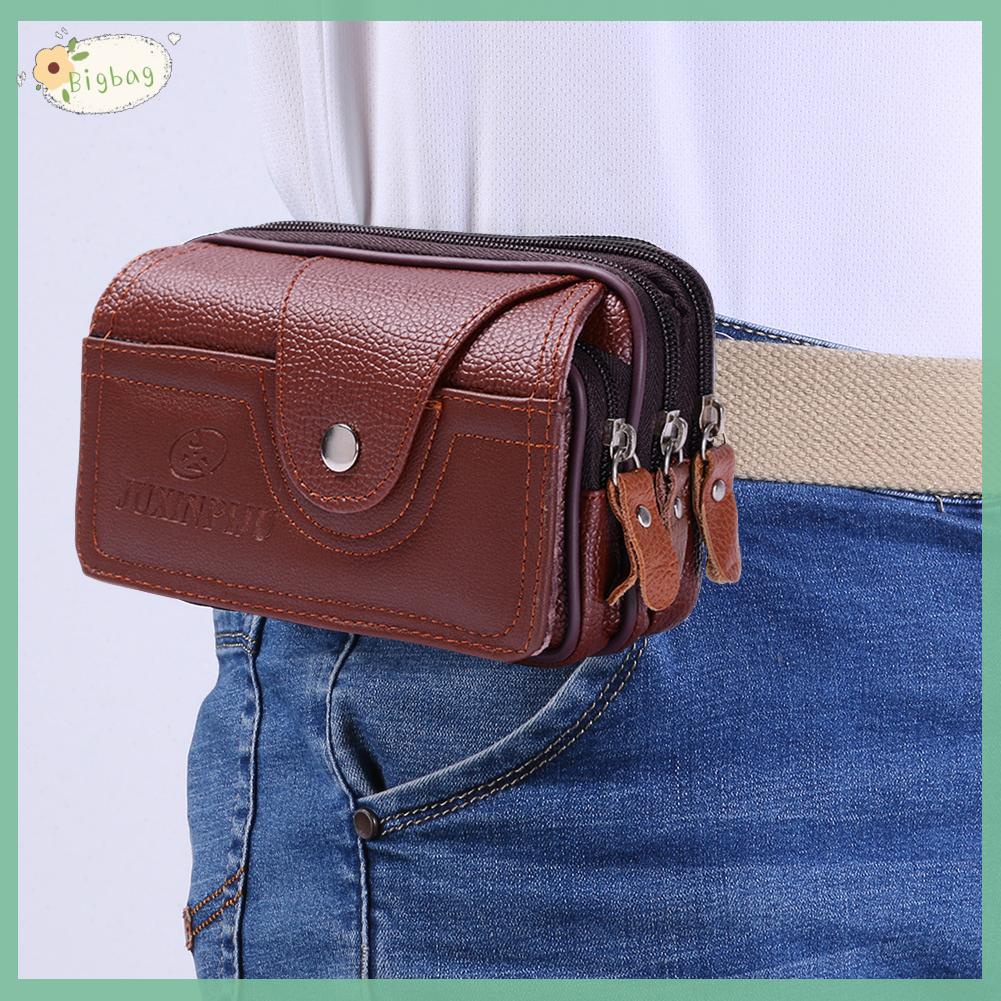 Túi da PU đeo hông đựng điện thoại đa năng chống thấm nước