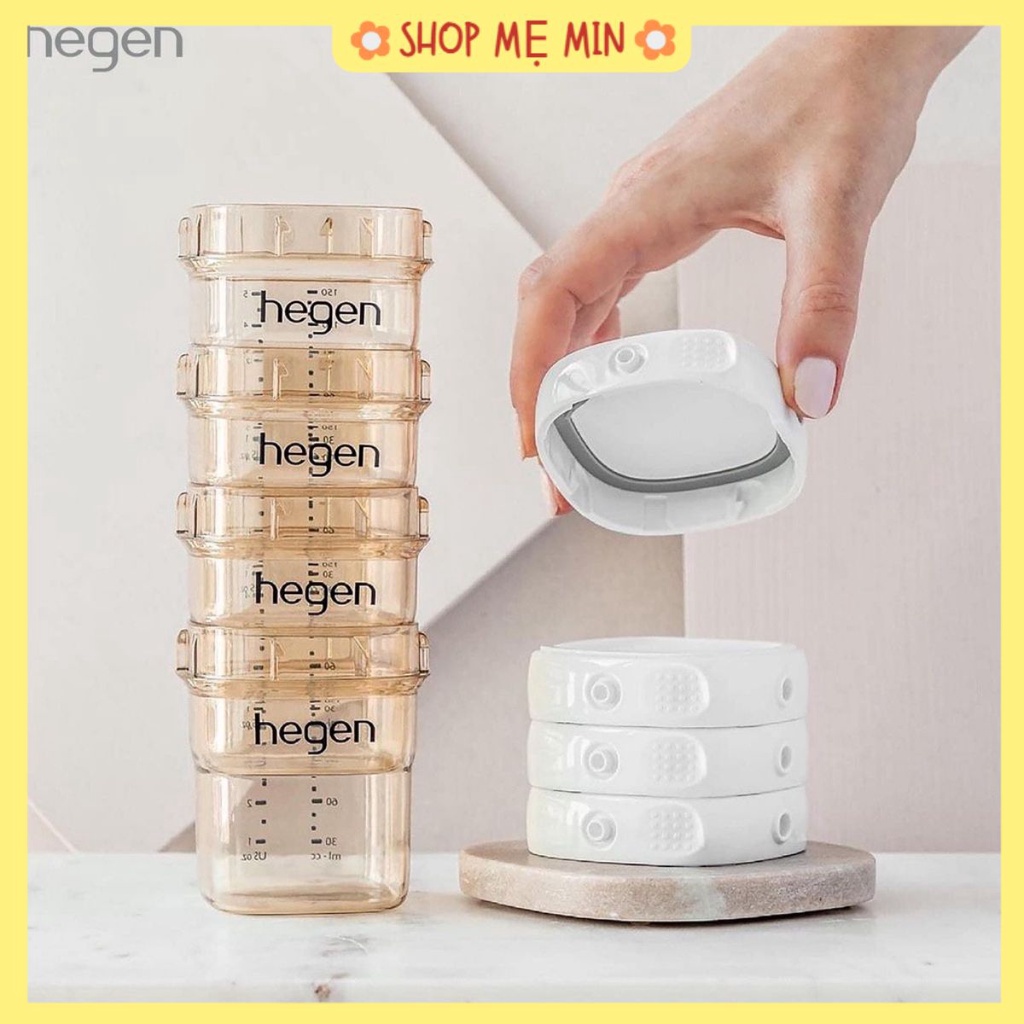 [ KÈM NẮP TRẮNG]  Bình trữ sữa - bình trữ thức ăn - hộp trữ HEGEN PPSU 140ml/240ml SHOP MẸ MIN
