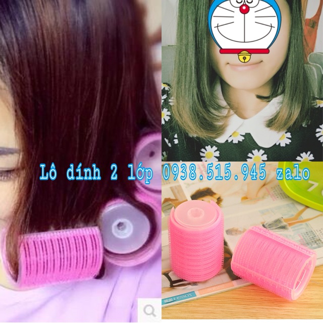 Set 10 cái Lô gai 2 lớp quấn cúp đuôi tóc xoăn cụp