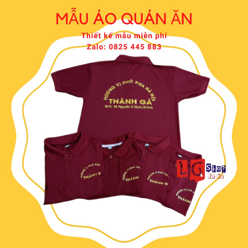 In đồng phục quán ăn ( Thiết Kế Mẫu theo yêu cầu)
