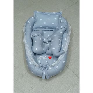 Combo nôi vải, gối và 2 thú ôm