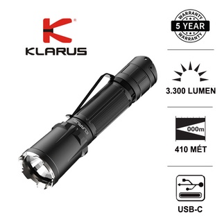 Đèn pin klarus xt11gt pro v2 sáng 3300 lumen chiếu xa 410m sạc type-c pin 18650 kèm theo