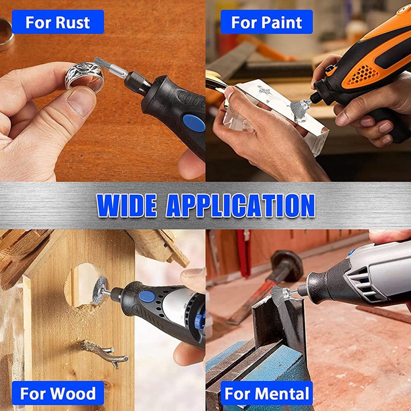 Bộ 47 Cọ Đánh Bóng Bánh Xe Bằng Thép Không Gỉ