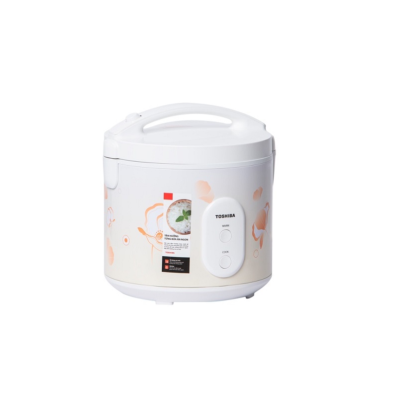 Nồi Cơm Điện Nắp Gài Toshiba RC-18JE2VN(O) -1.8L - Lòng Nồi Dày 1mm, Tự Động Giữ Ấm- Hàng Chính Hãng, Bảo Hành 12 Tháng