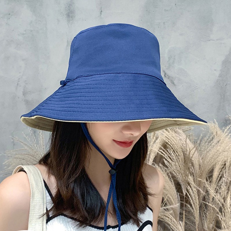 Mũ bucket trơn Nón tai bèo vành cụp 2 lớp có dây 385 nhiều màu sắc Ulzzang form unisex nam nữ