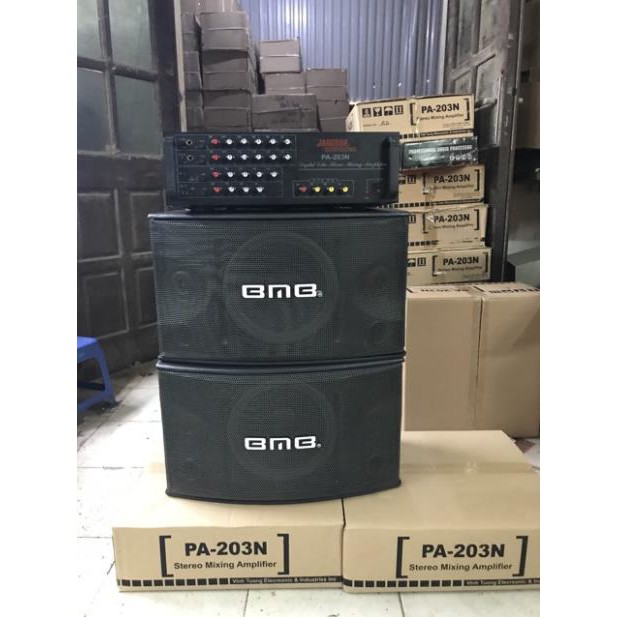 Thanh lý--Trọn bộ karaoke gia đình gồm Amply 203N & loa BMB 350