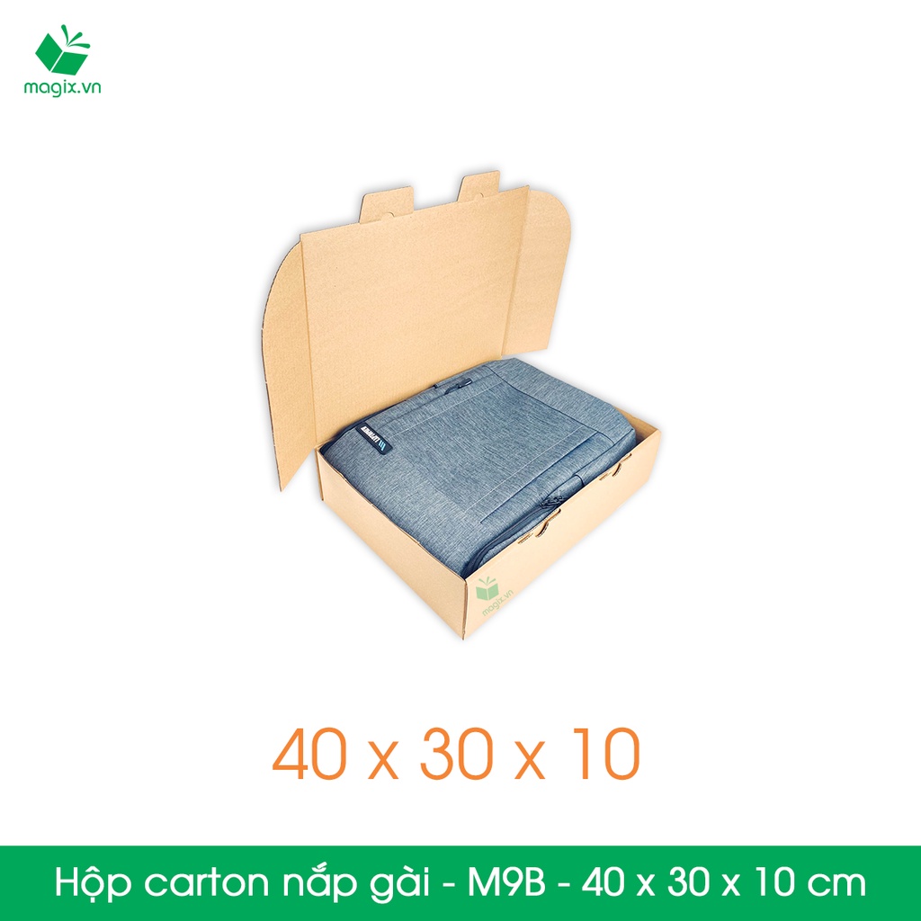 M9B - 40x30x10cm - 10 Thùng hộp carton nắp gài đóng hàng