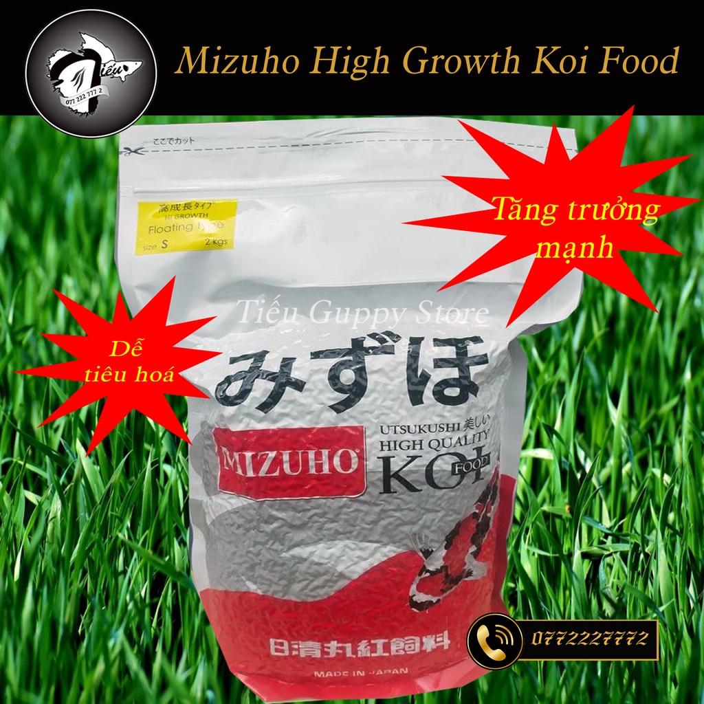 Mizuho High Growth Koi Food - thức ăn cho cá Koi có tốc độ Tăng Trưởng cao.