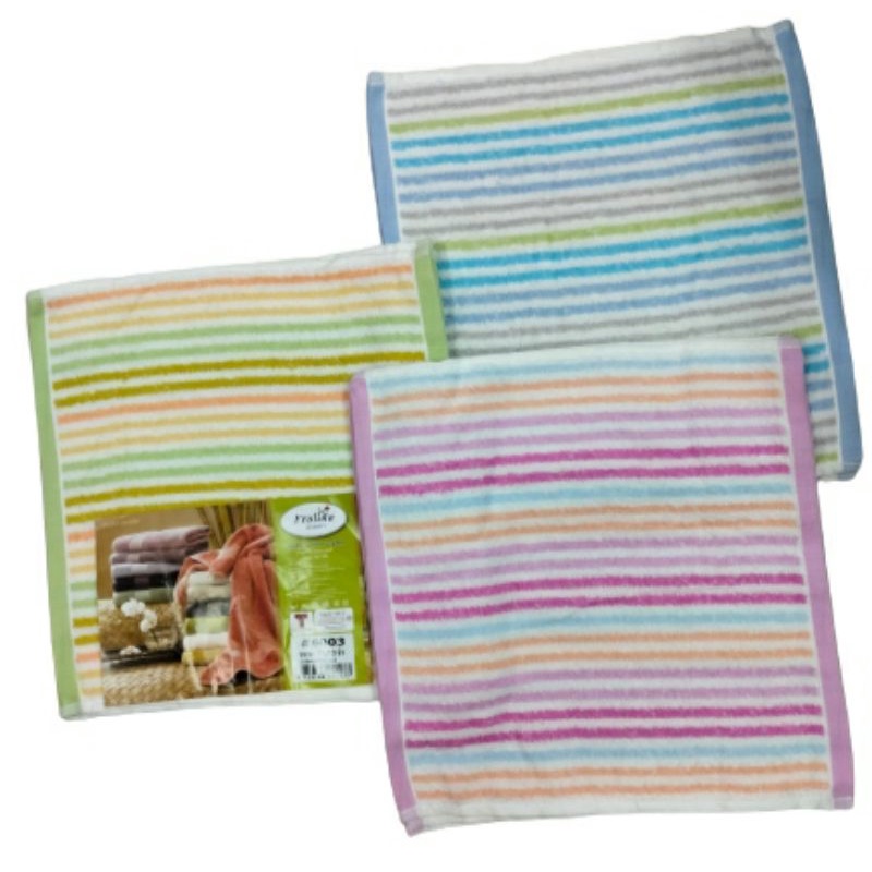Mẫu mới Khăn mặt cao cấp Thái Lan, chính hãng Frolina 33*33cm Stripe6003 - Mẫu Halido
