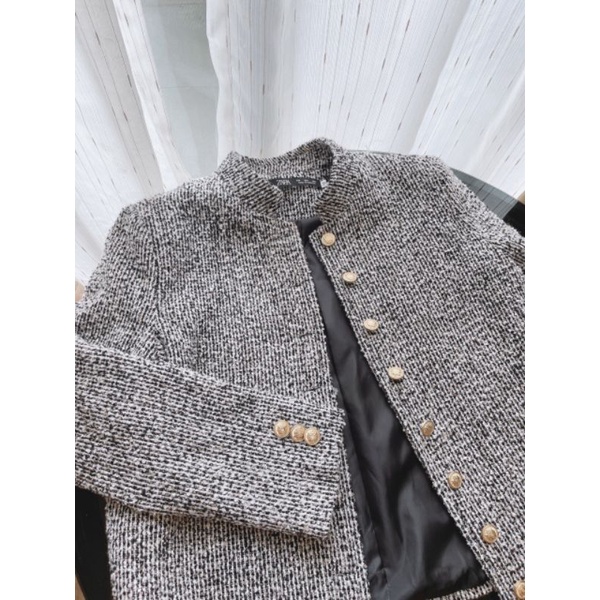 ÁO DẠ  TWEED TIÊU  KHUY ĐỒNG SIÊU HOT 🥰